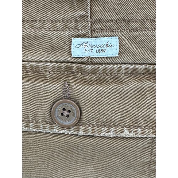 Vintage‎ Abercrombie 1892 Pants Women 10 Short Khaki Chino Wide Leg Utility Y2K - Picture 4 of 6